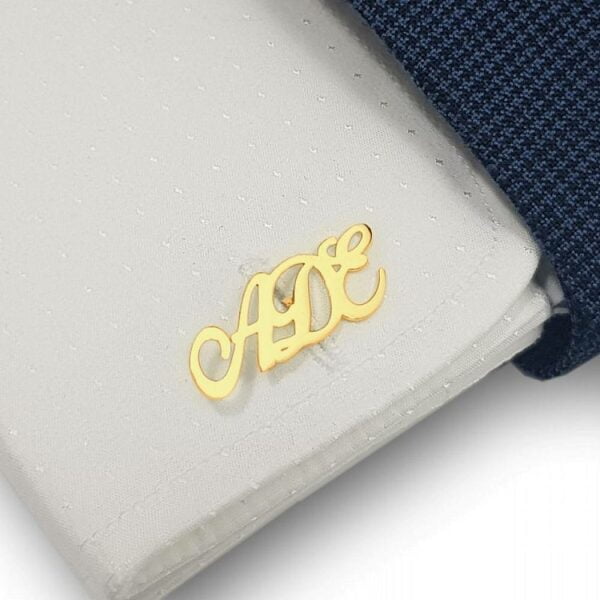 gold initial letter cufflinks zanadesign 25 <ul> <li><strong>Material - Sterling silver 18K gold plated ( does not contain nickel - not allergic ) </strong></li> <li><strong>Approx. dimensions - 1,1"W x 0,5"H ( 27 x 12 mm )</strong></li> <li><strong>Each cufflinks comes with an elegant black gift box.</strong></li> <li><strong>Handcrafted with care by our team</strong></li> <li><strong>Usually ship within 2-3 business days</strong></li> </ul>