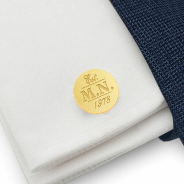 Birthday Gift For Men Gold Cufflinks Zana Design