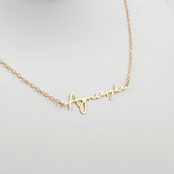 Name Necklace Gold Zana Design
