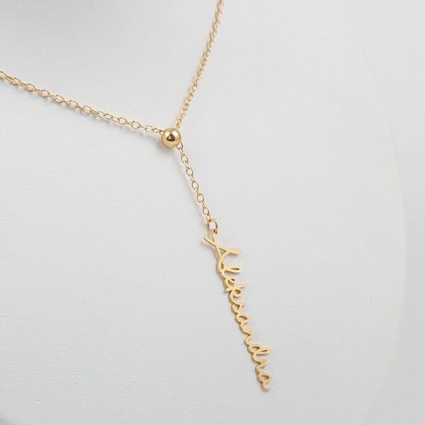 Gold Plated Name Necklace Zana Design