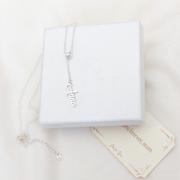 Silver Name Necklace For Women Zana Design