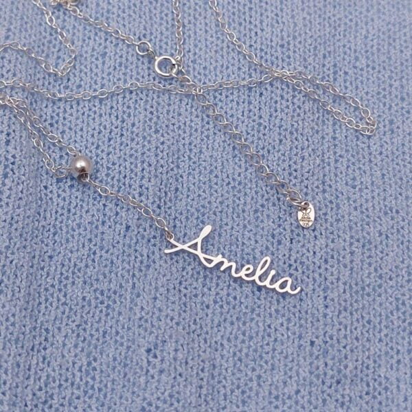 Silver Name Necklace For Women Zana Design
