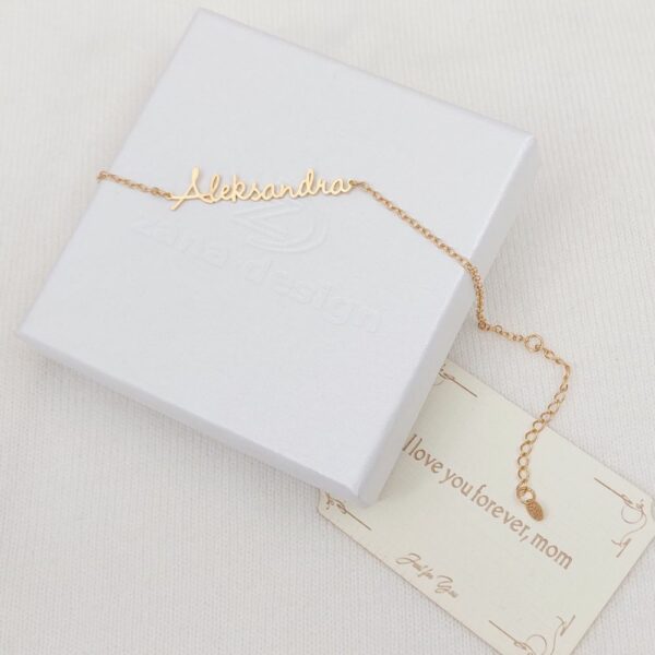 Gold Name Bracelet Zana Design